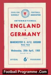England v Germany 1960 – Schoolboys International at Man City