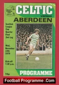 Glasgow Celtic v Aberdeen 1979 – Sir Alex Ferguson Manager