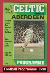 Glasgow Celtic v Aberdeen 1979 – Sir Alex Ferguson Manager