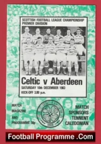 Glasgow Celtic v Aberdeen 1983 – Sir Alex Ferguson Manager