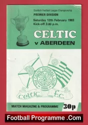 Glasgow Celtic v Aberdeen 1983 – Sir Alex Ferguson Manager