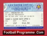 Leicester City v Manchester United 1997 – Football Ticket