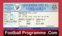Leicester City v Manchester United 1998 – Football Ticket