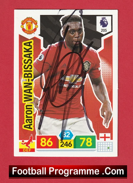 Manchester United Aaron Wan Bissaka Autographed Signed Football Card Man Utd - Image 2