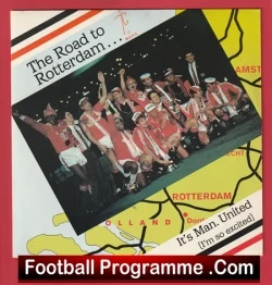 Manchester United Football Team Road To Rotterdam Single Record 1991 - football programme