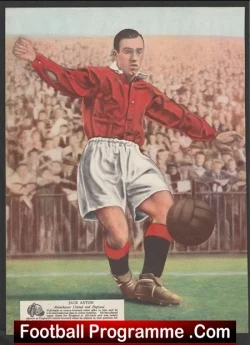 Manchester United Jack Aston Old Football Picture Man Utd 1940s - football memorabilia