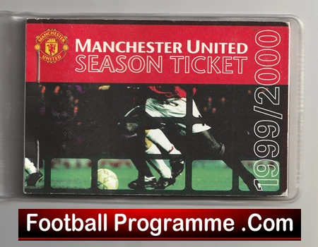 Manchester United Man Utd Season Ticket Book LMTB 1999 2000 - Image 2