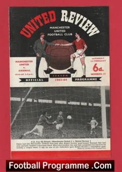 Manchester United v Arsenal 1964 - Man Utd - football programme