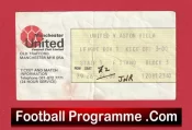 Manchester United v Aston Villa 1977 – Match Ticket