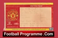 Manchester United v Aston Villa 2001 – Match Ticket Visiting Team