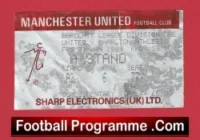 Manchester United v Charlton Athletic 1988 – Football Ticket