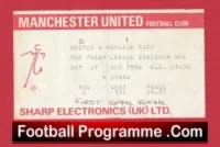 Manchester United v Norwich City 1986 – Football Match Ticket