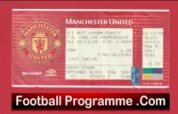 Manchester United v Nottingham Forest 1998 FULL Match Ticket Treble Season