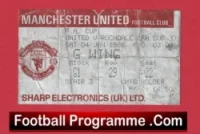 Manchester United v Rochdale 1986 – Man Utd Football Ticket
