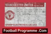 Manchester United v Rochdale 1986 – Man Utd Football Ticket