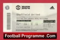 Manchester United v Sheffield United 2016 – Match Ticket