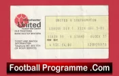 Manchester United v Southampton 1977 – Ticket FA Cup Replay