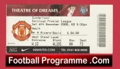 Manchester United v Sunderland 2008 – Football Ticket