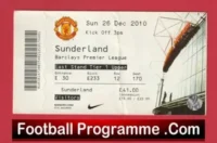 Manchester United v Sunderland 2010 – Football Ticket