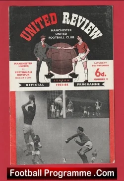 Manchester United v Tottenham 1963 - Man Utd 1960s - football programme