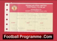 Manchester United v Tottenham 1989 – Football Match Ticket