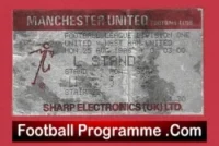 Manchester United v West Ham United 1986 – Football Ticket
