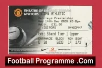 Manchester United v Wigan Athletic 2005 – Match Ticket