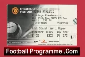 Manchester United v Wigan Athletic 2005 – Match Ticket