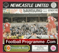 Newcastle United v Manchester United 1987 - Man Utd - football programme