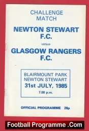 Newton Stewartv Glasgow Rangers 1985 – Blairmount Park Scotland