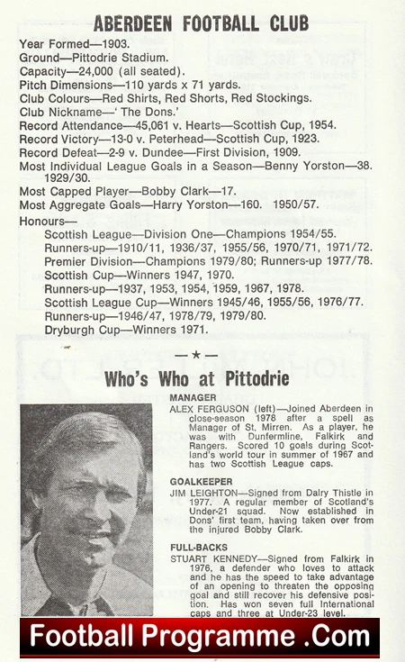 Raith Rovers v Aberdeen 1981 - Scotland - Image 3