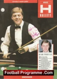 Snooker Mike Hallett Autograph Signed Picture