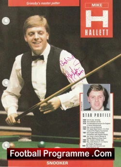 Snooker Mike Hallett Autograph Signed Picture - sports memorabilia