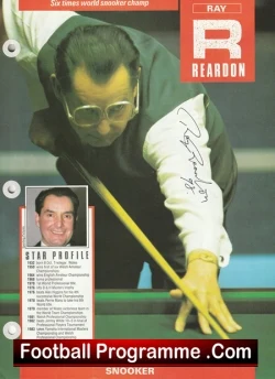 Snooker Ray Reardon Autograph Signed Picture - sports memorabilia