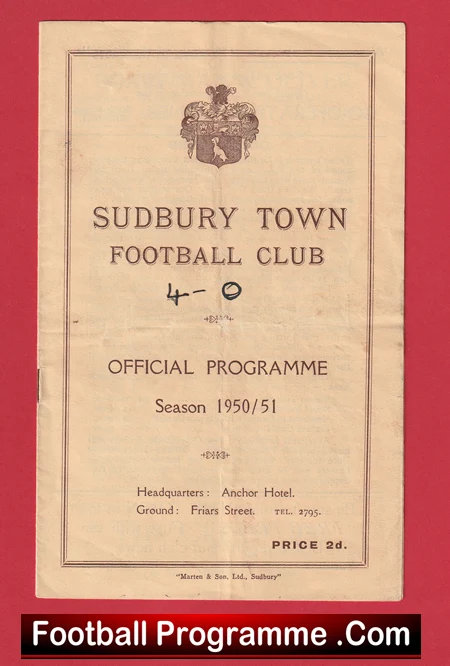 Sudbury Town v Churchmans 1950 - FA Cup Prelims 1950s - Image 2