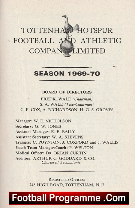 Tottenham Hotspur Spurs Official Handbook 1969 - 1970 - Image 3