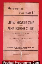 United Services v Army Touring 1945 – Matt Busby Vomero Naples