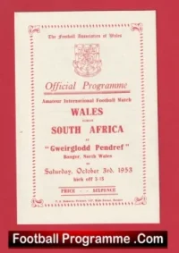 Wales v South Africa 1953 – Gweirglodd Pendref – Bangor