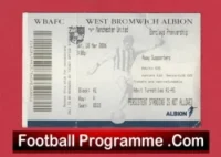 West Bromwich Albion v Manchester United 2006 – Football Ticket