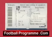 West Bromwich Albion v Manchester United 2006 – Football Ticket