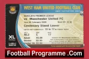 West Ham United v Manchester United 2009 – Football Ticket