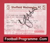 Sheffield Wednesday v Manchester United 1998 – Treble Season Signed Ticket
