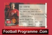 Manchester United v Everton 2003 – Football Ticket