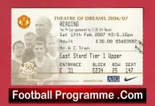 Manchester United v Reading 2007 – Football Ticket