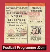 Manchester United v Liverpool 1983 – Football Match Ticket