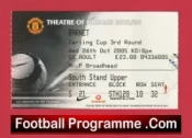 Manchester United v Barnet 2005 – League Cup Football Ticket