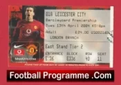 Manchester United v Leicester City 2004 – Match Ticket