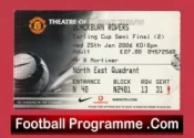 Manchester United v Blackburn Rovers 2006 – FAC Semi Final Match Ticket