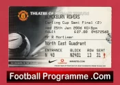 Manchester United v Blackburn Rovers 2006 – FAC Semi Final Match Ticket