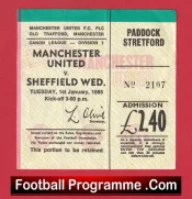 Manchester United v Sheffield Wednesday 1985 – Football Tickets